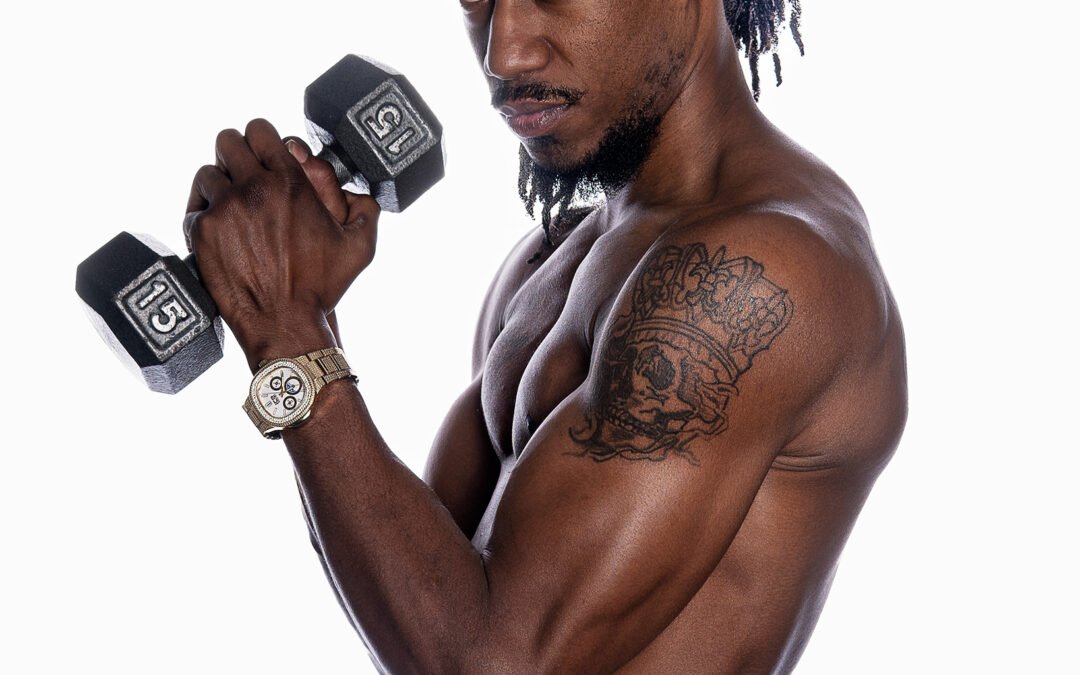 black-male-work-out-with-dumbbell-fitness