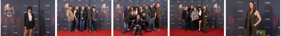 horror film HERD cast and crew on red carpet